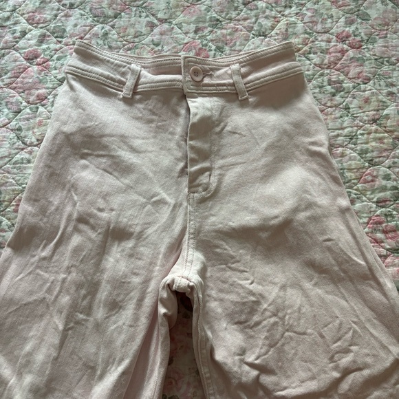 Baby Pink Wide Leg Jeans - Picture 3 of 4